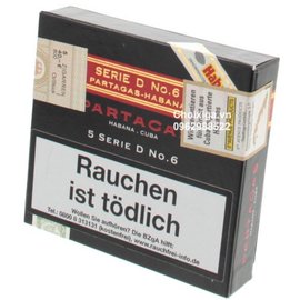 Xì gà Partagas Serie D No. 6 Tubos - Hộp 5 điếu