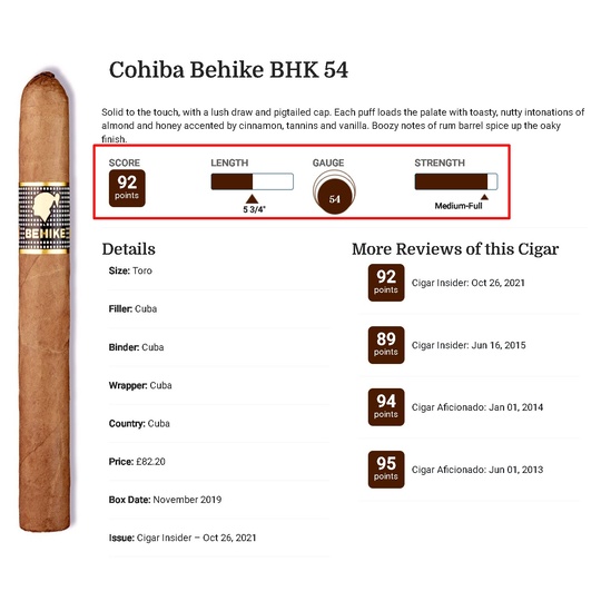 Xì gà Cohiba Behike 54 - Hộp 10 điếu | Hộp Sứ 25 điếu - Bản hiếm