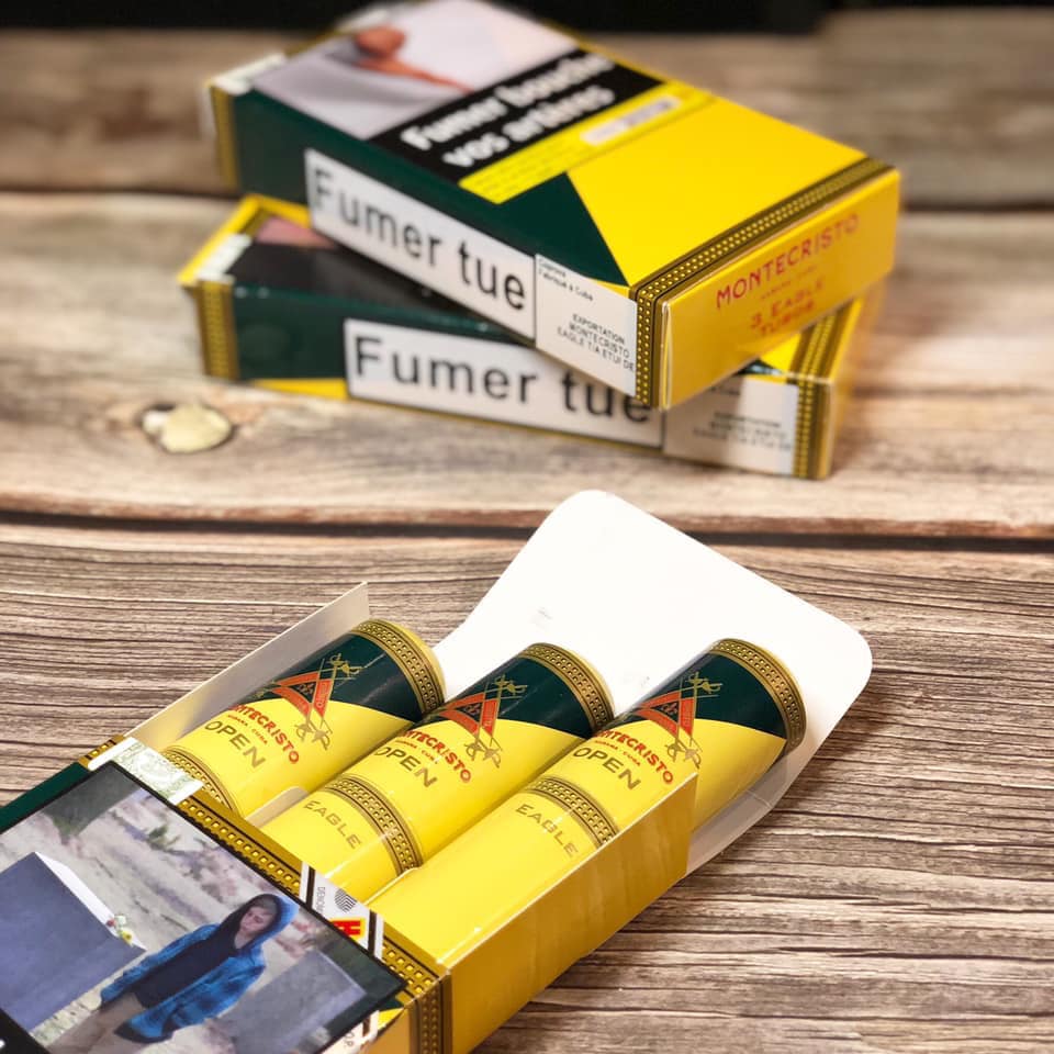 Xì gà Montecristo Open Eagle Tubos - Hộp 3 điếu