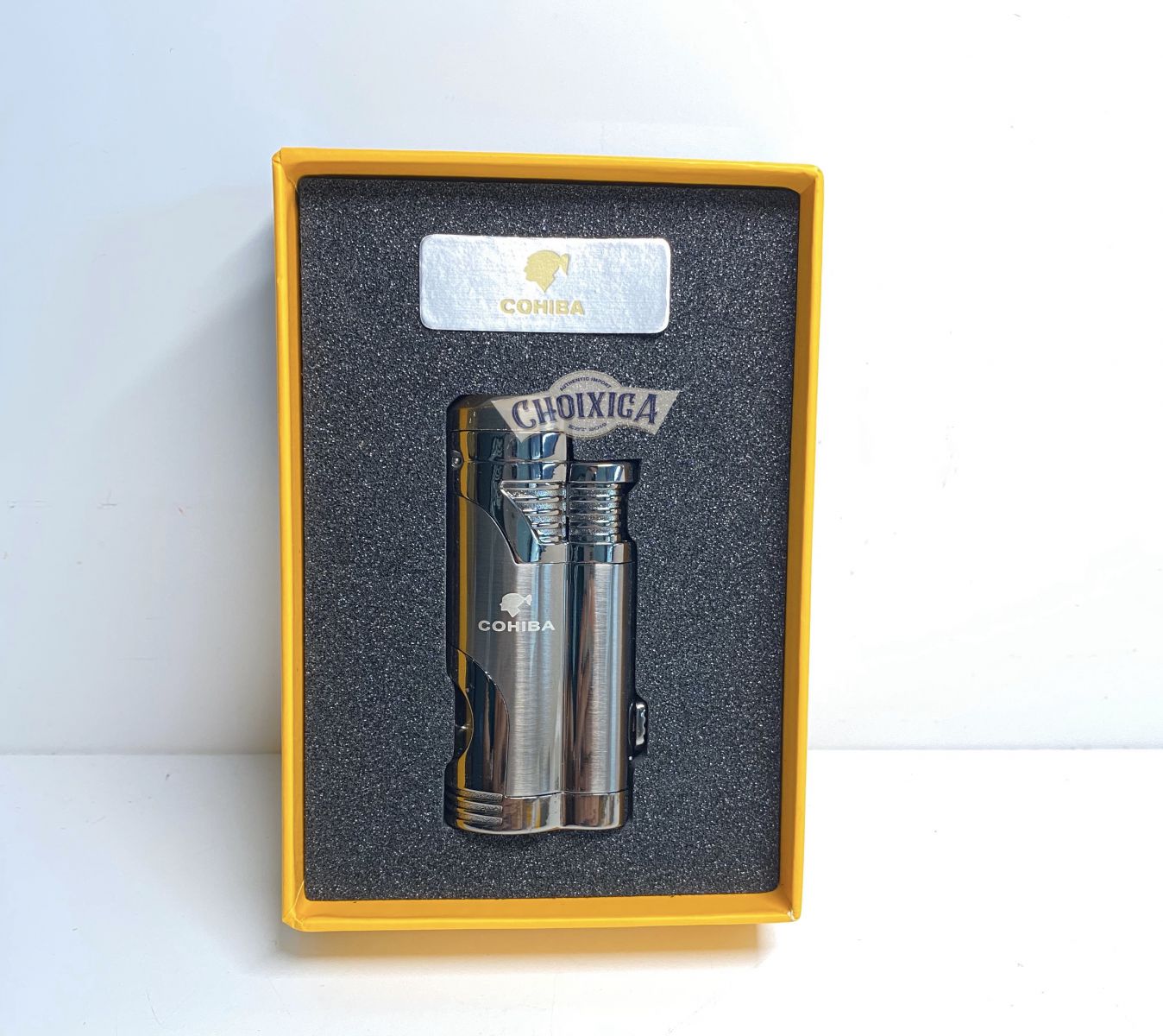 Bật lửa khò + Đục 2 tia Cohiba COB32