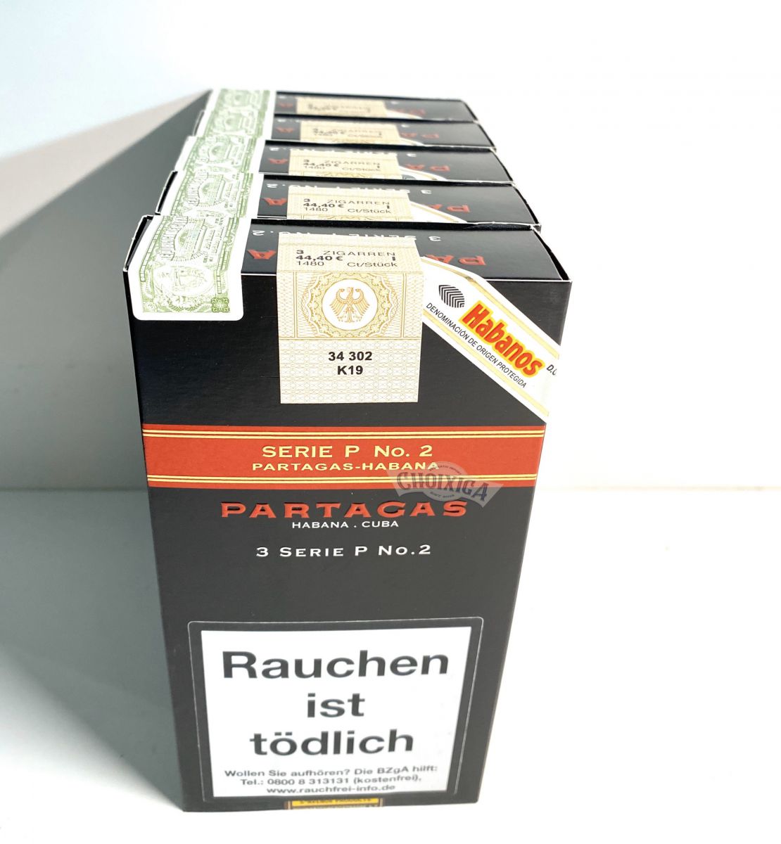 Xì gà Partagas Serie P No.2 Tubos  - Hộp 3 điếu