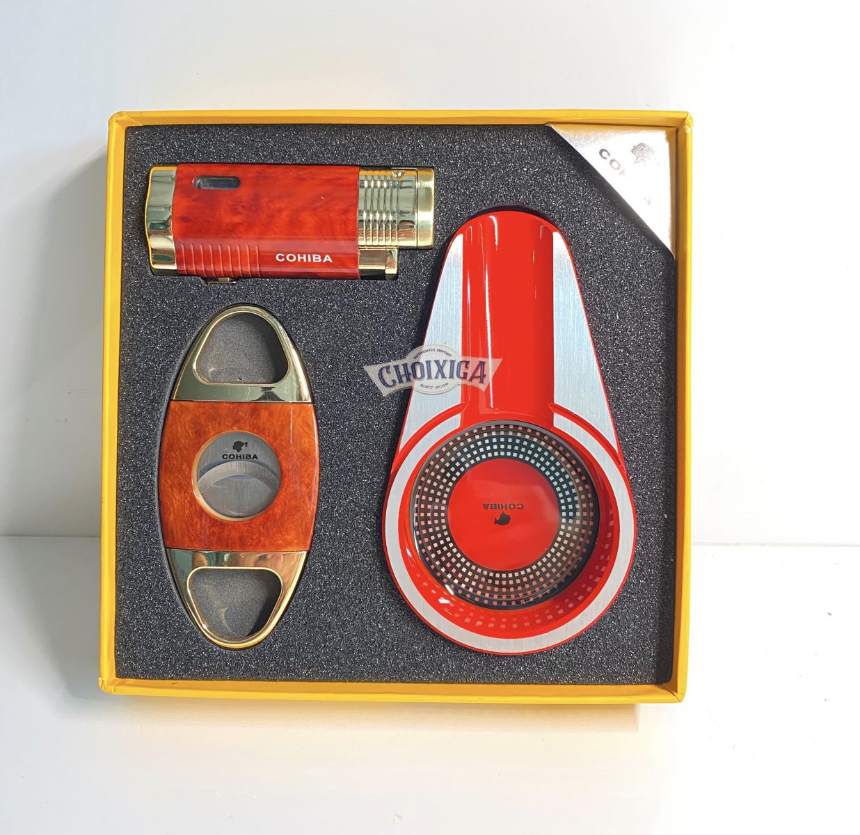 Sét Gạt tàn ,Khò , Cắt xì gà Cohiba COB 79