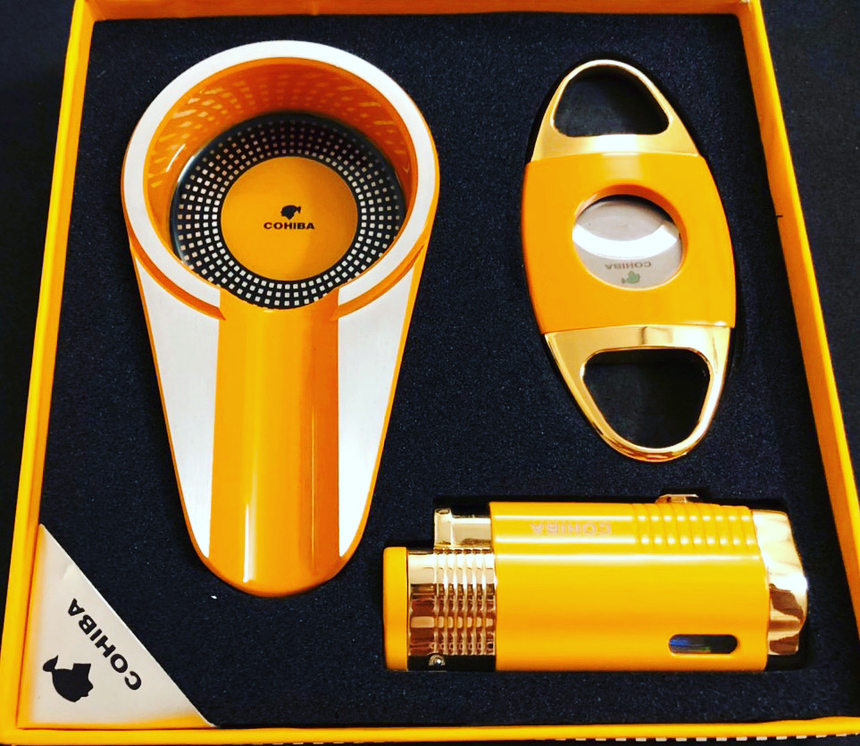 Sét Gạt tàn ,Khò , Cắt xì gà Cohiba COB 79