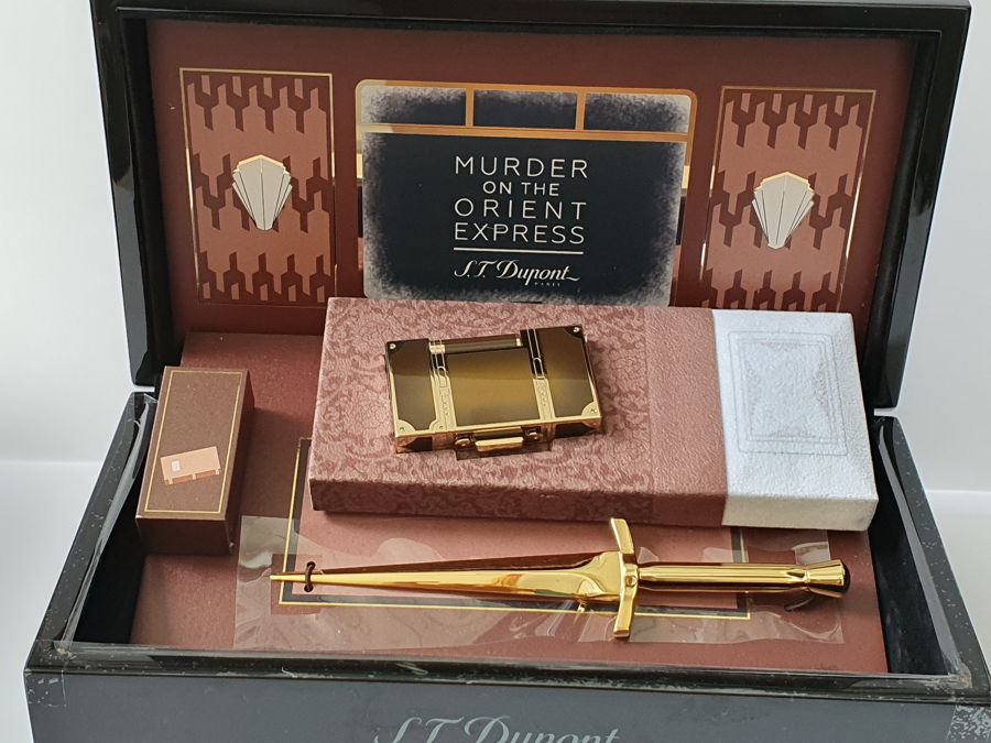 ST Dupont Ligne 2 Murder on the Orient Express Lighter & Paper Cutter Set 016186