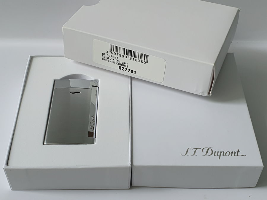 S.T. Dupont Slim 7 Lighter Brushed Chrome Finish 027701