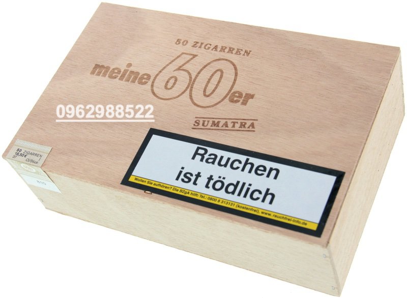 Xì gà Meine Cigarillos 60er Sumatra,Brasil - Hộp 50 điếu