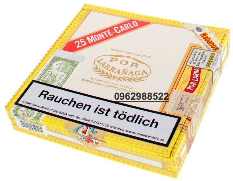 Xì gà Por Larranaga Montecarlos - Hộp 25 điếu