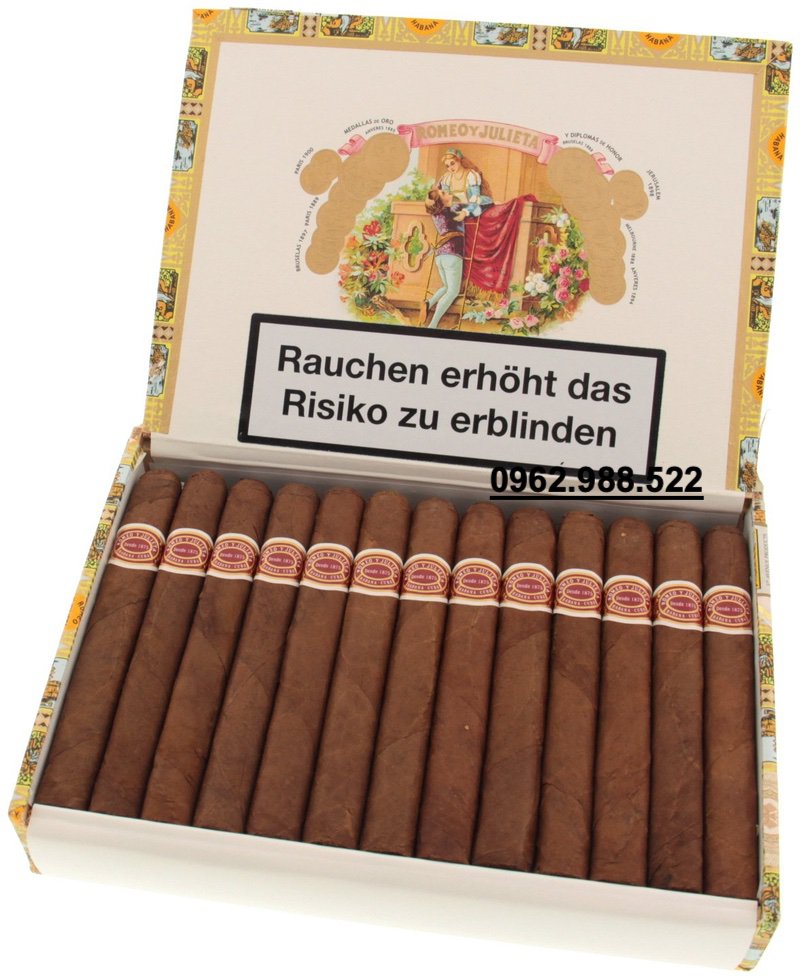 Xì gà Romeo y Julieta Belvederes - Hộp 25 điếu