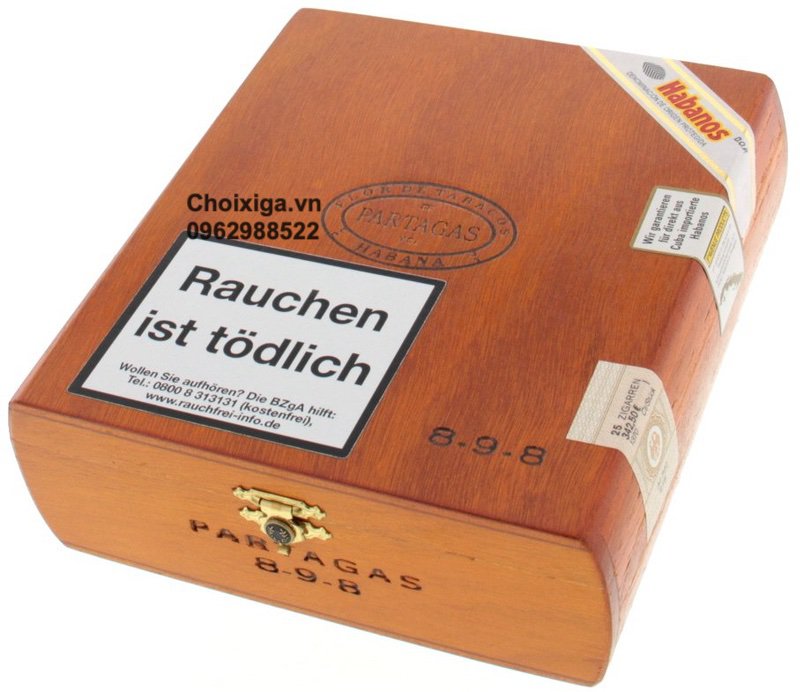 Xì gà Partagas 8-9-8 varnished - Hộp 25 điếu