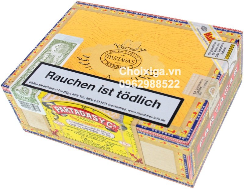 Xì gà Partagas Coronas Senior Tubos - Hộp 25 điếu