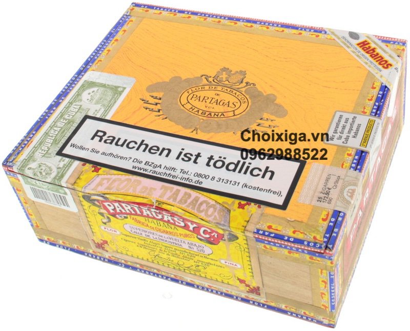 Xì gà Partagas De Luxe Tubos - Hộp 10 điếu