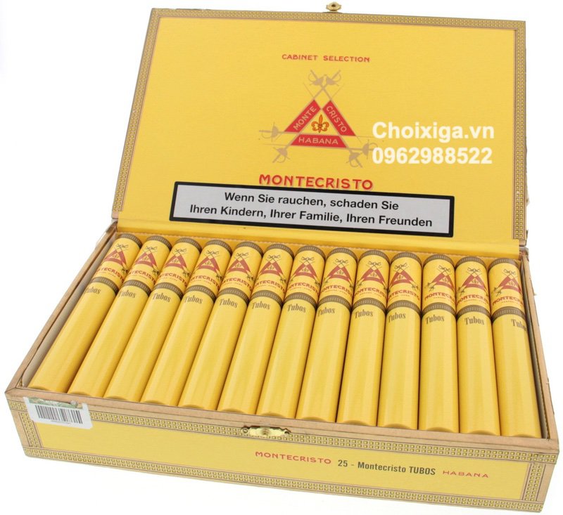 Xì gà Montecristo Tubos - Hộp 25 điếu