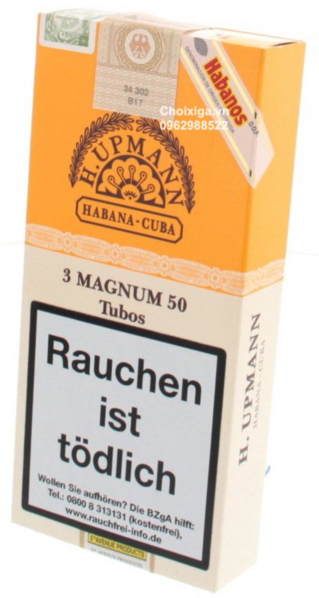 Xì gà H. Upmann Magnum 50 Tubos - Hộp 3 điếu
