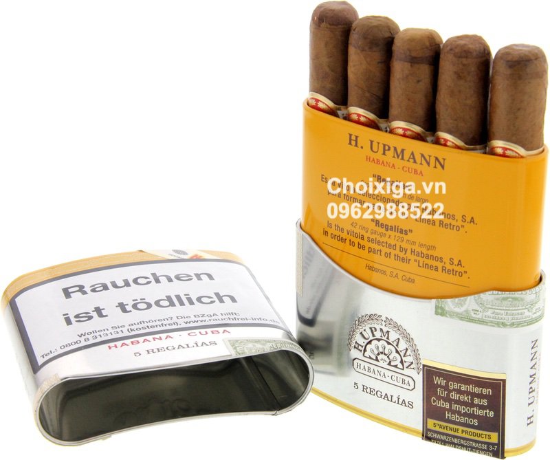 Xì gà H. Upmann Regalias - Hộp Thiếc 5 điếu