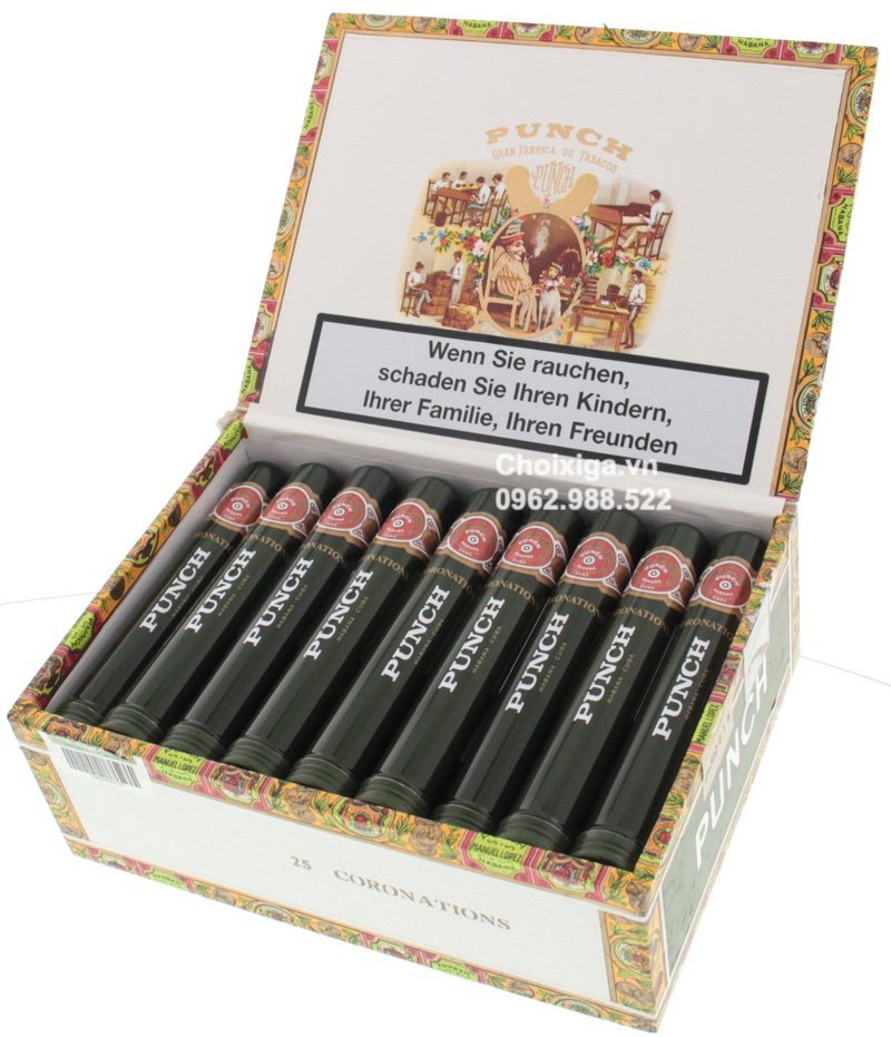 Xì gà Punch Coronations Tubos - Hộp 25 điếu