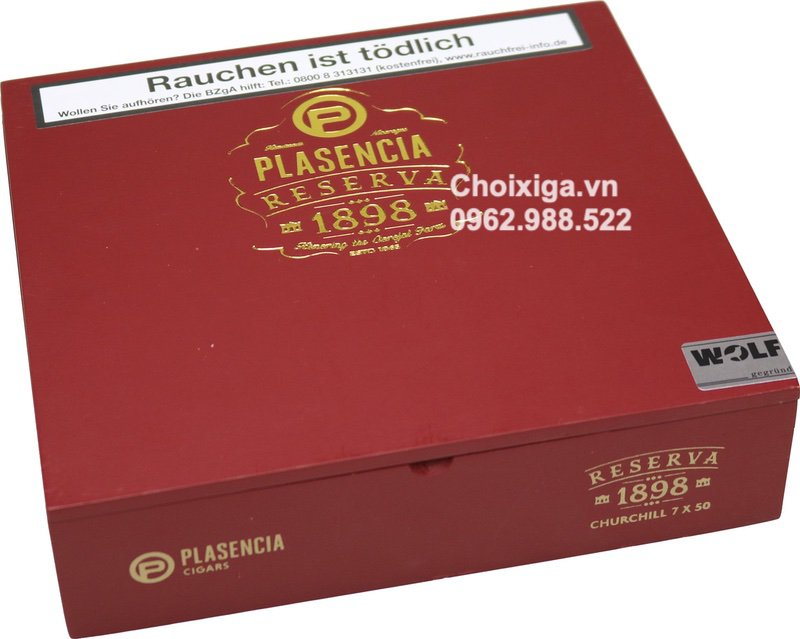 Xì gà Plasencia Reserva 1898 Churchill - Hộp 20 điếu