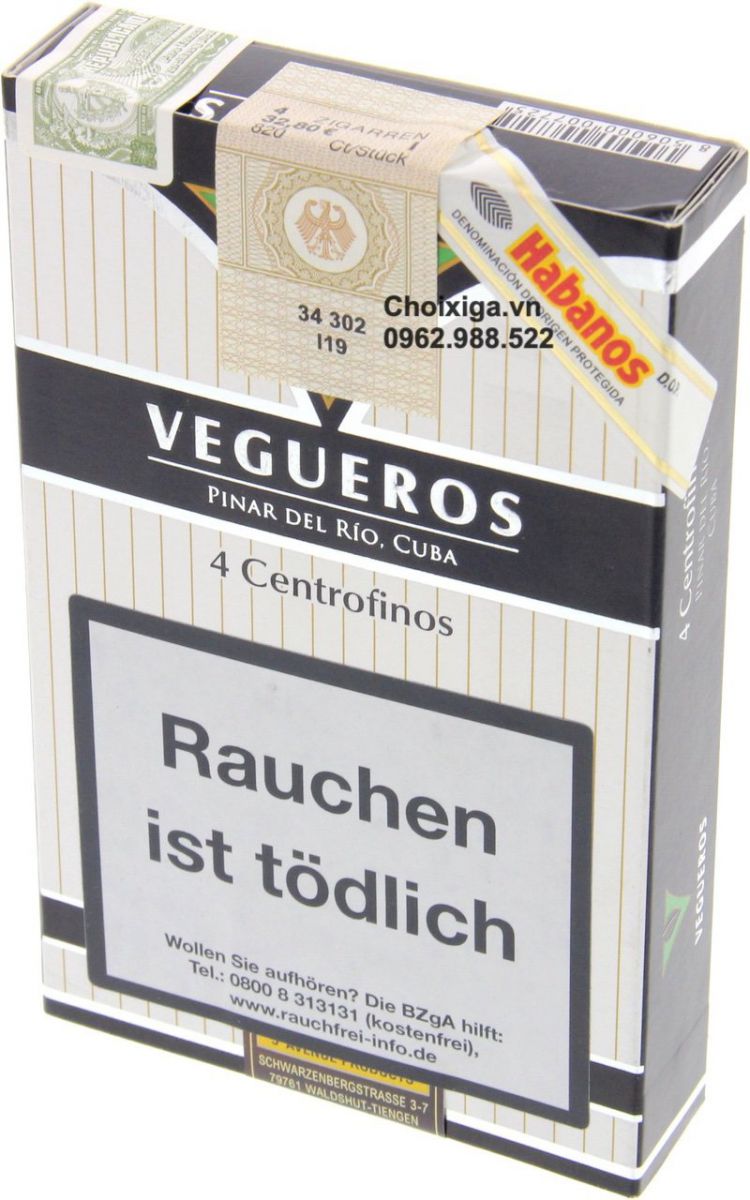 Xì gà Vegueros Centrofinos - Hộp 16 điếu