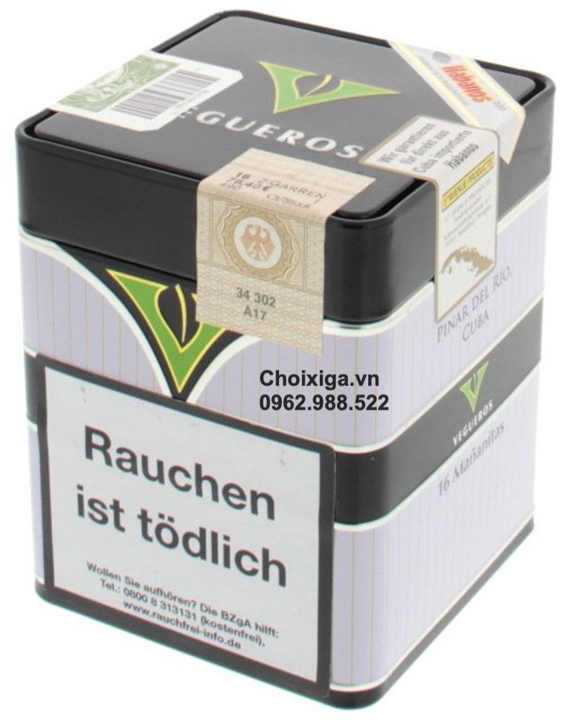 Xì gà Vegueros Mañanitas - Hộp 16 điếu