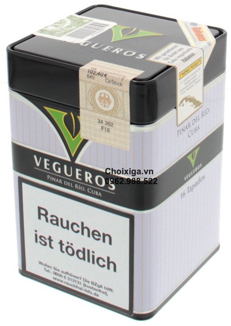 Xì gà Vegueros Tapados - Hộp 16 điếu