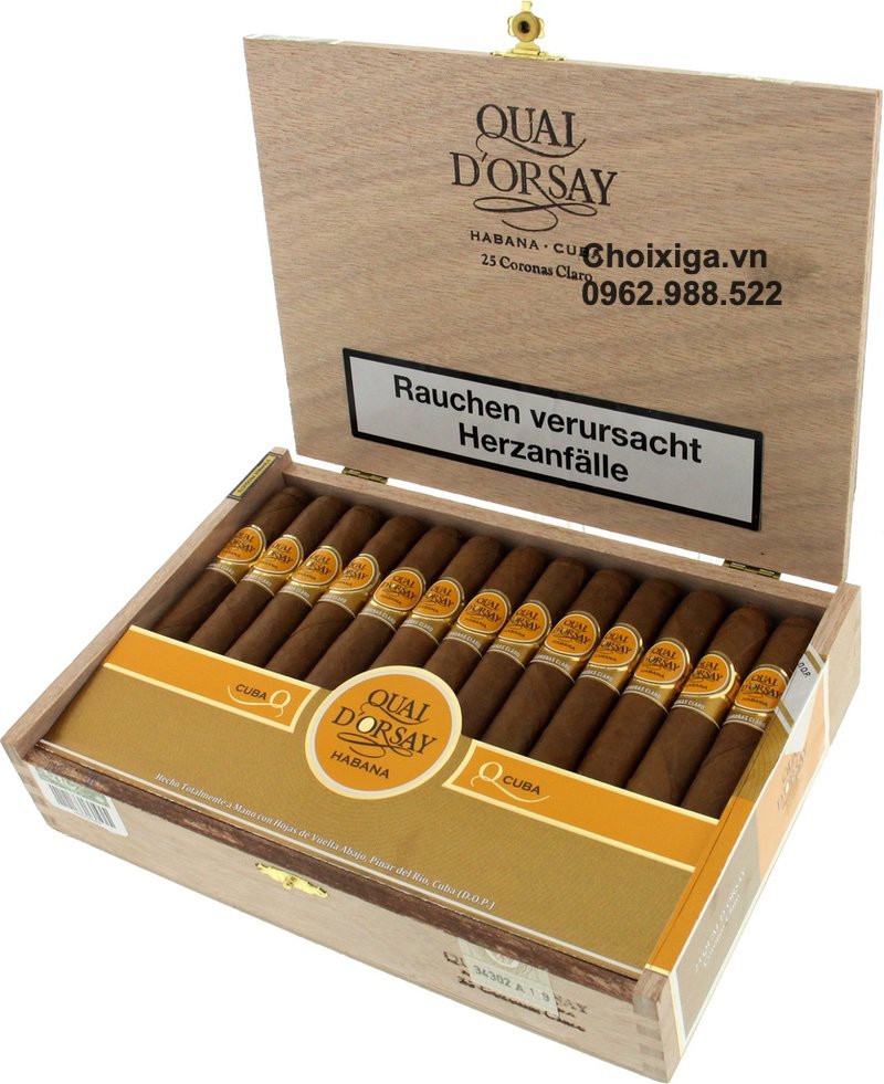Xì gà Quai dOrsay LCDH Coronas Claro - Hộp 25 điếu