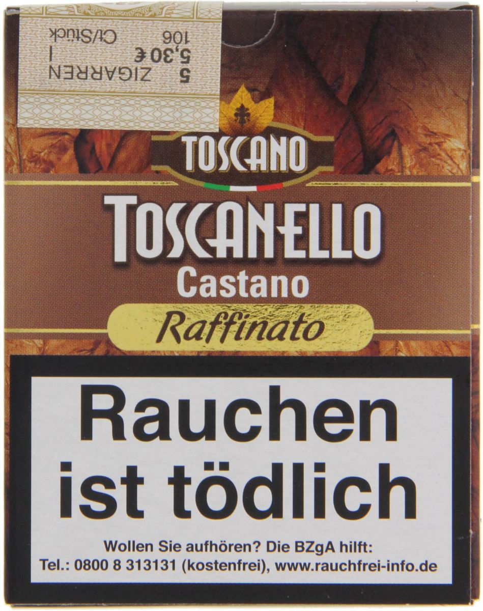 Xì gà Toscano Toscanello Castano Raffinato - Hộp 5 điếu