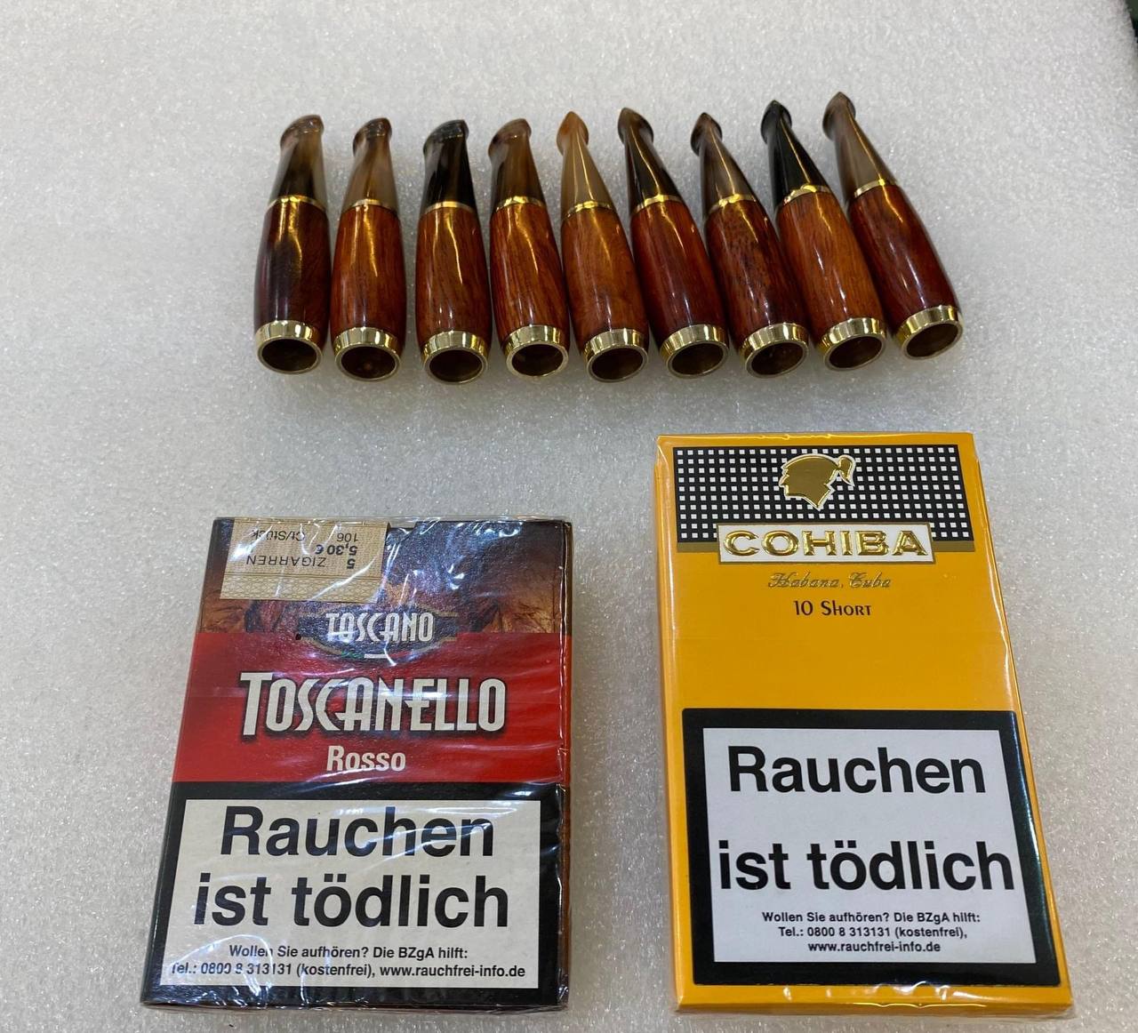 Tẩu Tos Sừng hút Toscanello, Cohiba Short 