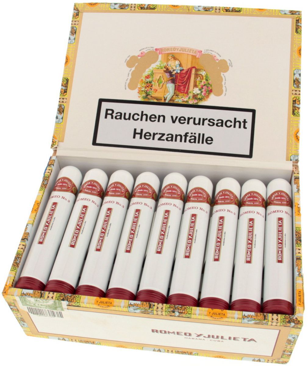 Xì gà Romeo y Julieta Romeo No. 3 Tubos - Hộp 25 điếu