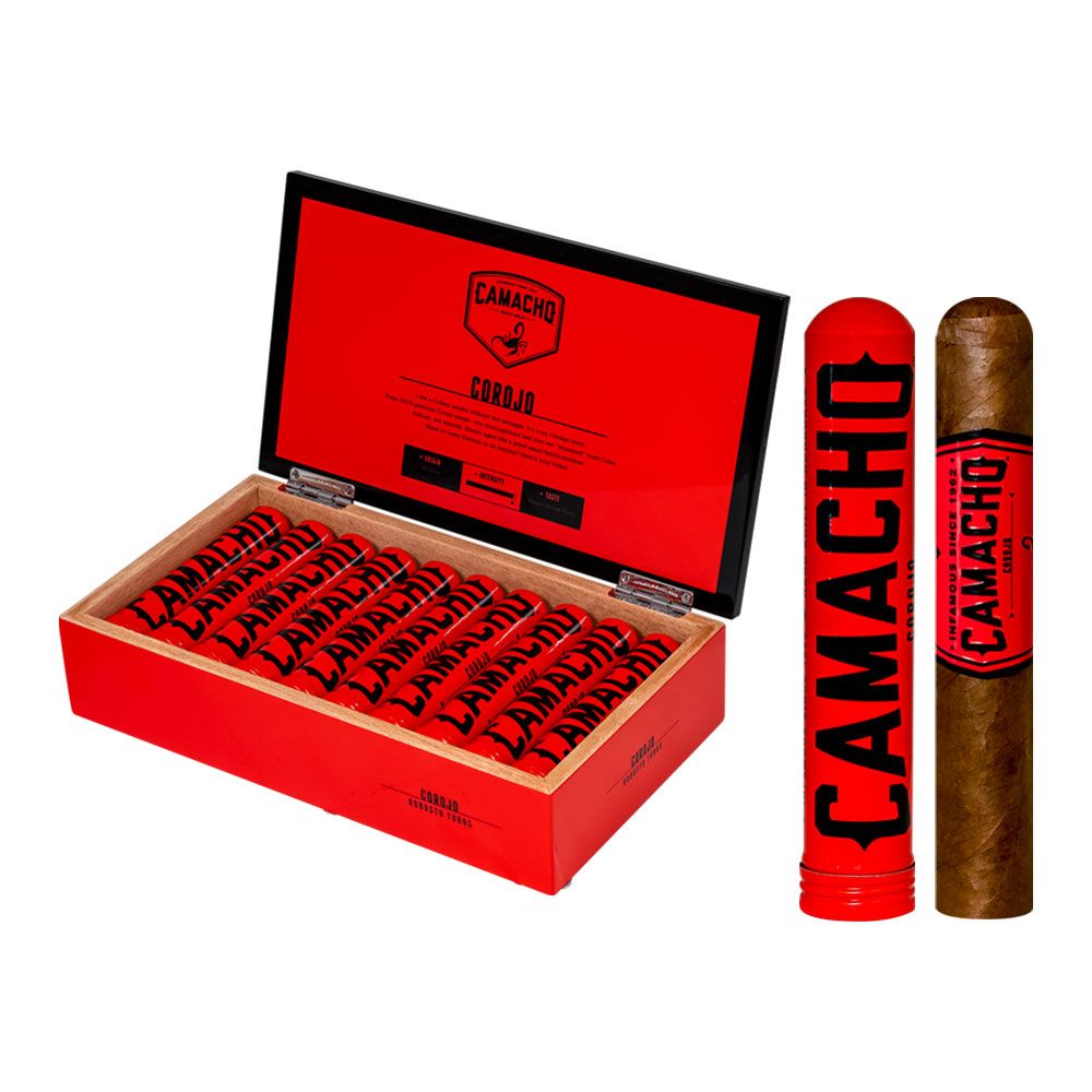 Xì Gà Camacho Corojo Robusto Tubos - Hộp 10 điếu