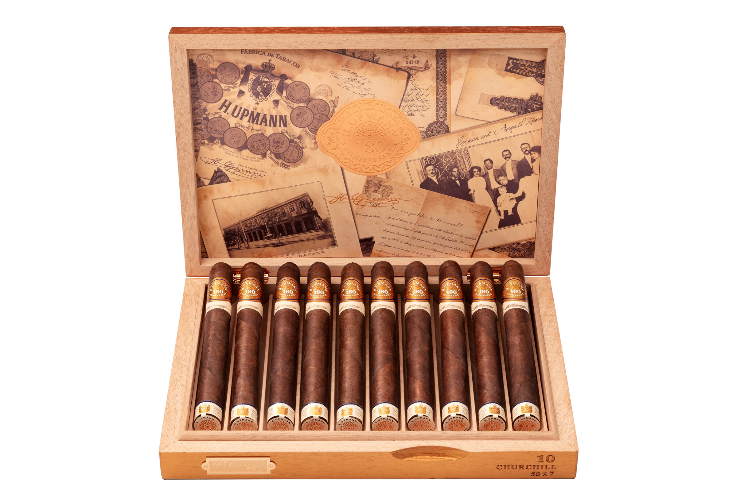 Xì gà H. Upmann 180th Anniversary Toro - Hộp 10 điếu