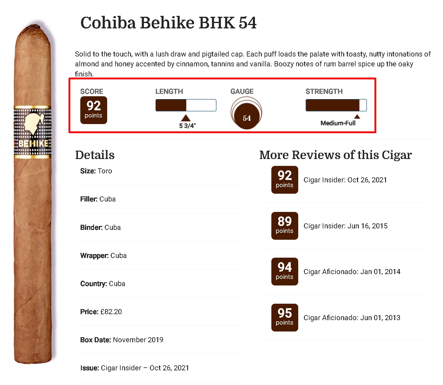 Xì gà Cohiba Behike 54 - Hộp 10 điếu | Hộp Sứ 25 điếu - Bản hiếm