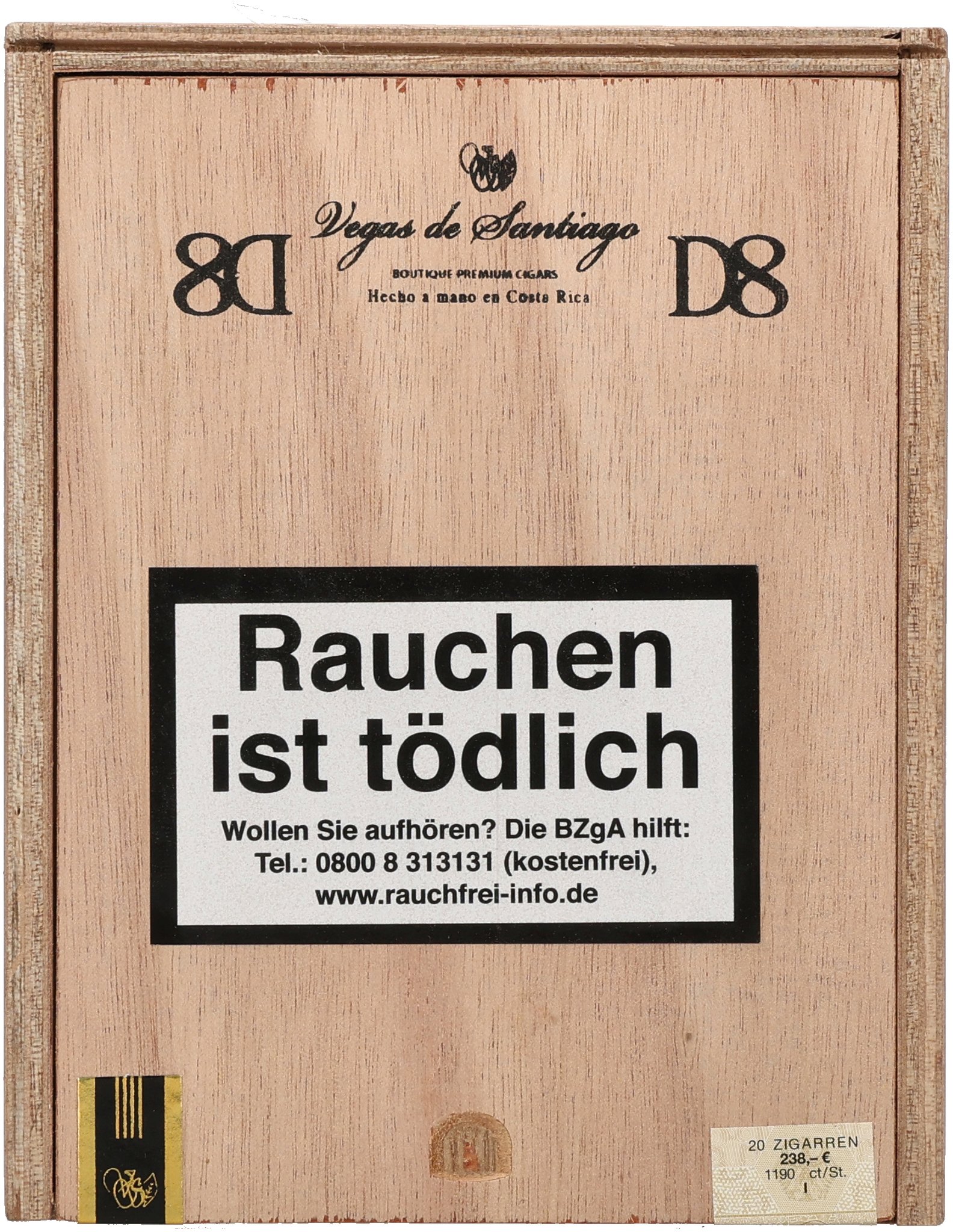 Xì Gà Vegas de Santiago D8 Emperador - Hộp 20 điếu