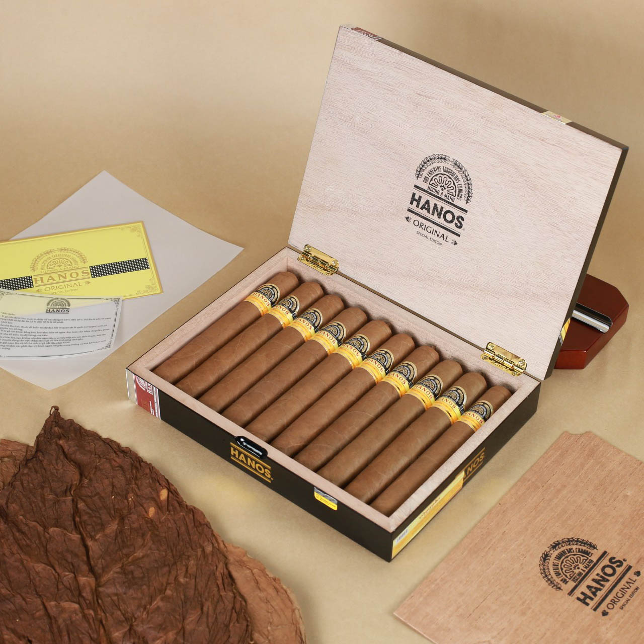 Xì Gà HANOS 56 Hộp Sơn Mài - 10 Điếu