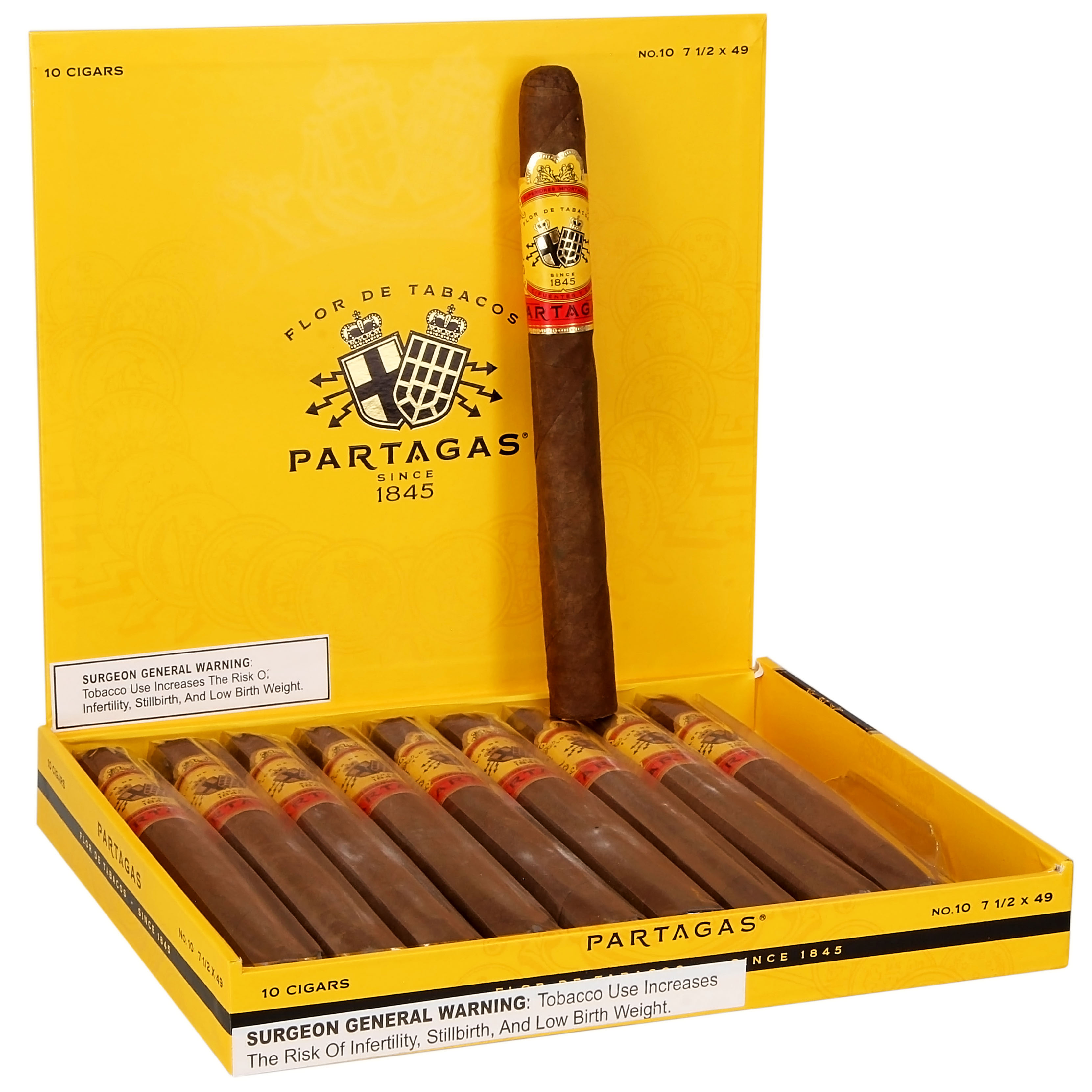 Xì Gà Partagas Natural No. 10 - Hộp 10 điếu