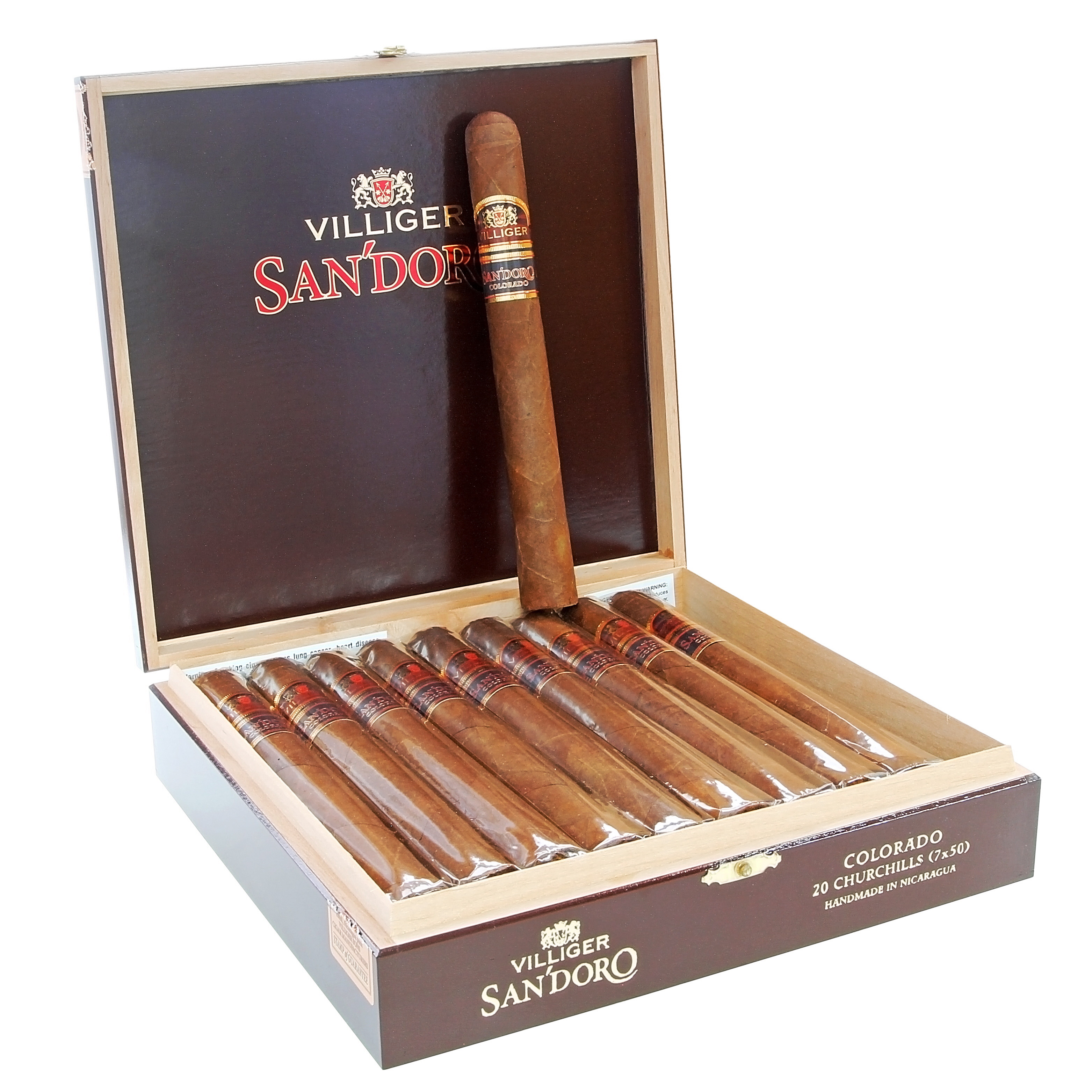 Xì Gà Villiger San Doro Colorado Churchill - Hộp 20 điếu