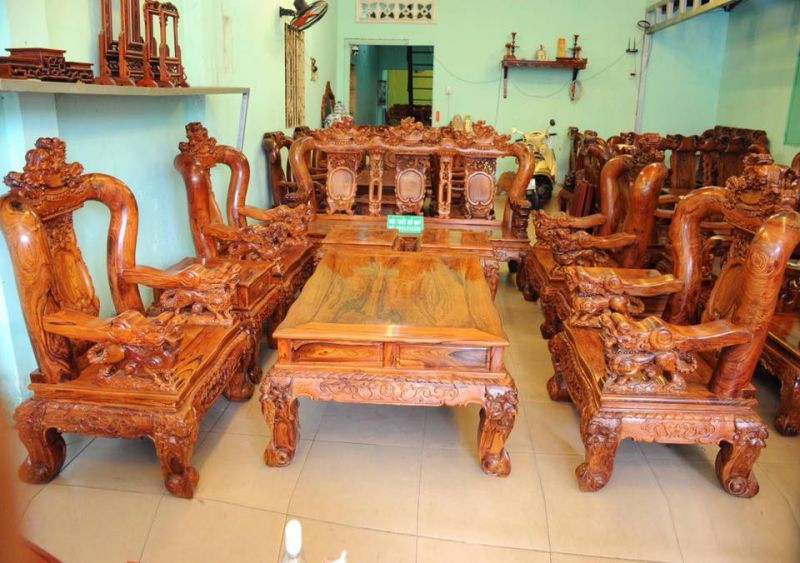 Giá Bộ Bàn Ghế Gỗ Cẩm Lai Tay 14 Mới Nhất 2025 | Sang Trọng – Đẳng Cấp – Bền Vững