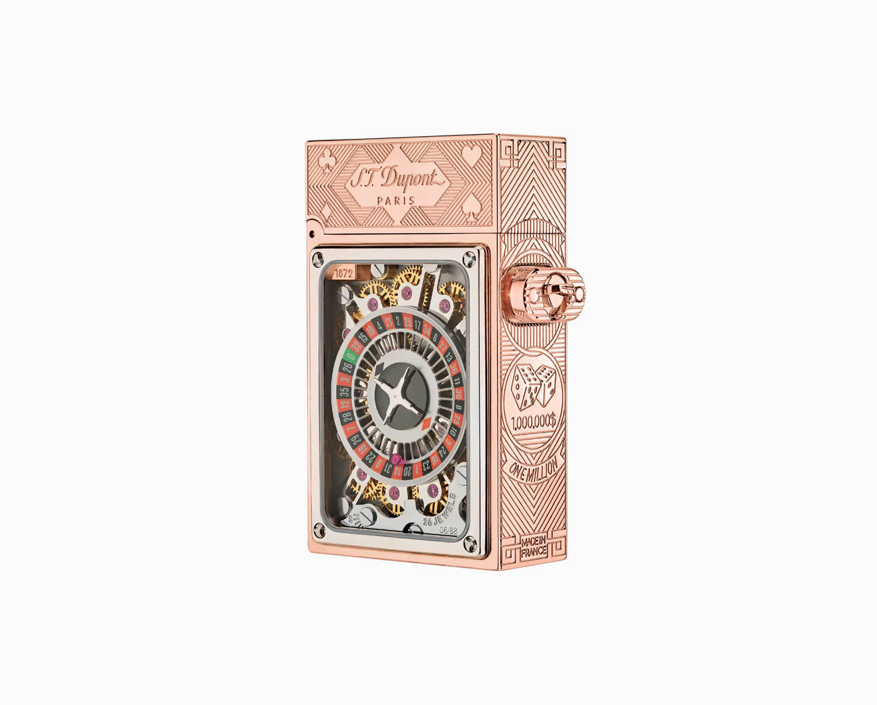 Bật Lửa S.T Dupont Casino Pocket Complication Lighter – Tuyệt Tác Đồng Hồ Cơ Thu Nhỏ Trong Bật Lửa