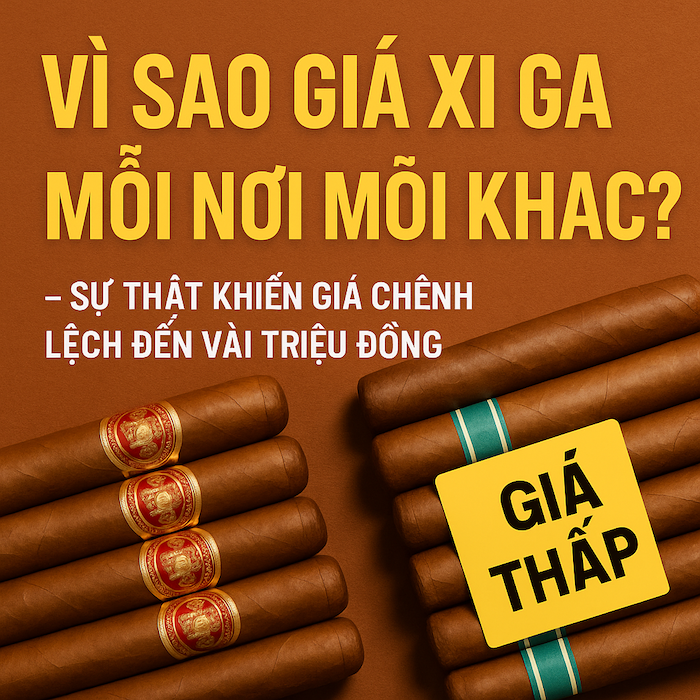 Vì Sao Giá Xì Gà Mỗi Nơi Mỗi Khác? Sự Thật Khiến Giá Chênh Lệch Vài Triệu Đồng