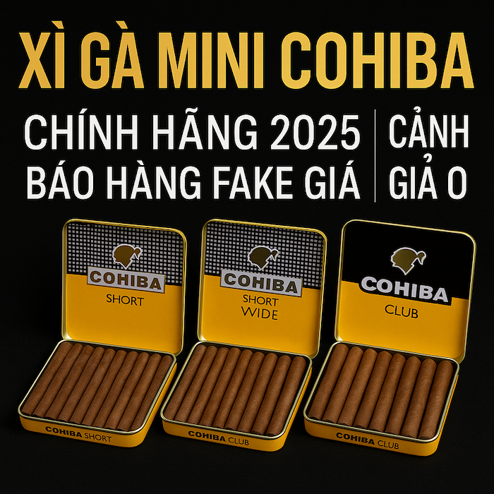 Xì Gà Mini Cohiba | Giá Chuẩn 2025 – Cohiba Short, Wide Short & Club Chính Hãng